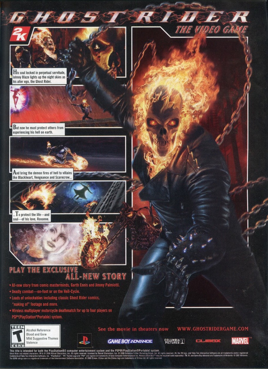 ghost rider games psp